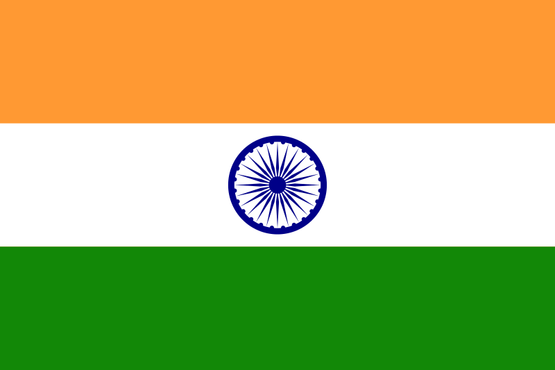 India <img src="https://en.wikipedia.org/wiki/Flag_of_India" />